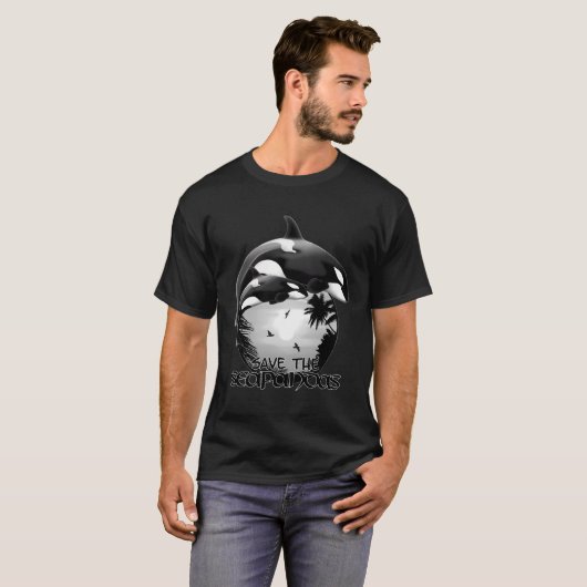 T-shirt Les Petites Baleines D'Orca Sauvent Les Mer (Devant entier)
