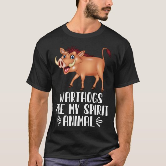 T-shirt Les phacochères sont mon esprit animal (Devant)