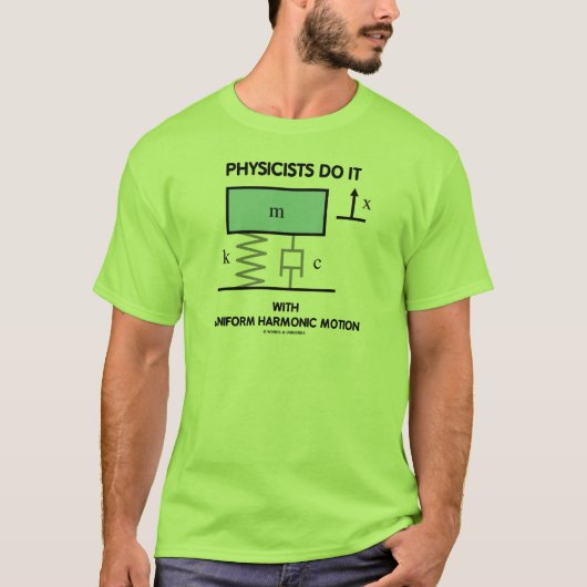 T-shirt Les physiciens le font avec le mouvement (Devant)