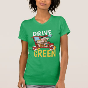 T-shirt Les Pierrafeu Fred & Barney - Drive Green