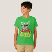 T-shirt Les Pierrafeu | Fred & Barney - Drive Green (Devant entier)