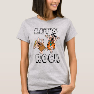 T-shirt Les Pierrafeu   Fred & Barney - Let's Rock