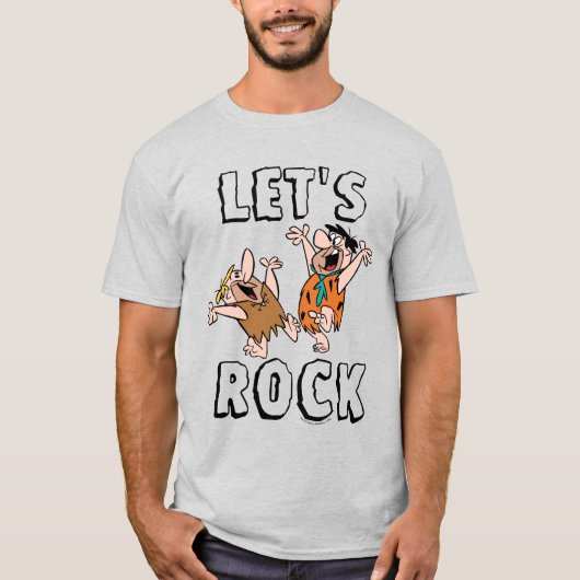 T-shirt Les Pierrafeu | Fred & Barney - Let's Rock (Devant)