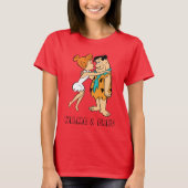 T-shirt Les Pierrafeu | Wilma Kissing Fred (Devant)