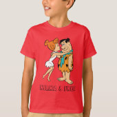 T-shirt Les Pierrafeu | Wilma Kissing Fred (Devant)