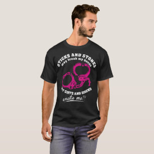 T-shirt Les pierres de bâtons peuvent casser des