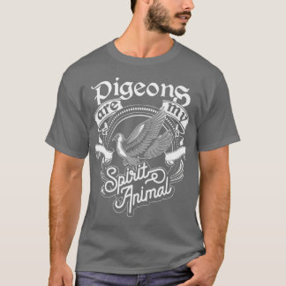 T-shirt Les Pigeons Drôle Sont Mon Esprit Animal Don Pour 