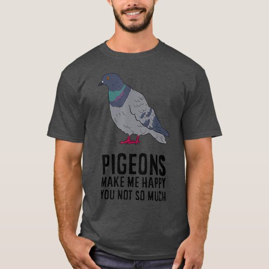 T-shirt Les pigeons Me Rendre Heureux Les Pigeons D'Amour (Devant)