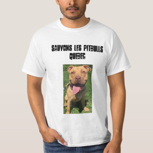 T-shirt Les Pitbulls Québec de Sauvons (Devant)
