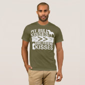 T-shirt Les pitbulls sont plus grands que des baisers (Devant entier)