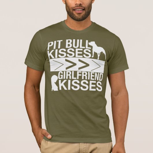 T-shirt Les pitbulls sont plus grands que des baisers (Devant)