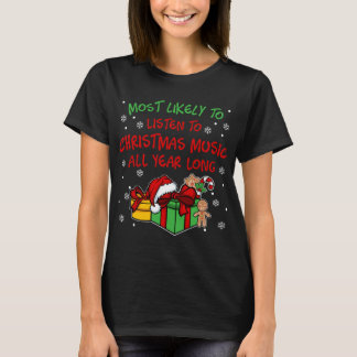 T-shirt Les plaisanteries et les paroles amusantes de Noël