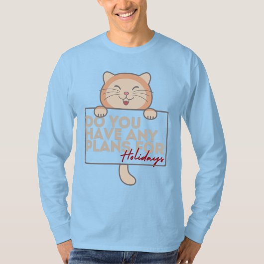 T-shirt Les plans de vacances pour hommes kitty sweatshirt (Devant)