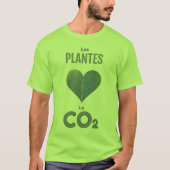 T-SHIRT LES PLANTES AIMENT LE CO2 (Devant)