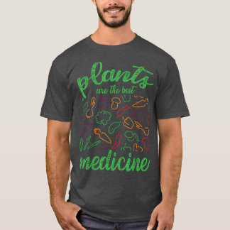 T-shirt Les plantes Sont La Meilleure Médecine Joyeuse Vég