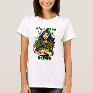 T-shirt Les plantes sont ma thérapie   Drôle Plante toxico