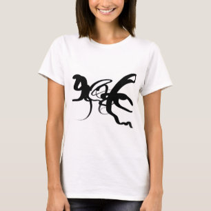 T-shirt Les Plongeurs : Noir et Blanc Abstrait
