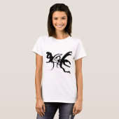 T-shirt Les Plongeurs : Noir et Blanc Abstrait (Devant entier)