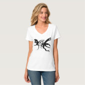 T-shirt Les Plongeurs : Noir et Blanc Abstrait (Devant entier)
