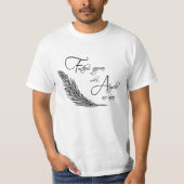 T-shirt Les Plumes Apparaissent Lorsque Les Anges Sont Prè (Devant)