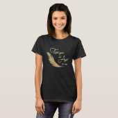 T-shirt Les Plumes Apparaissent Quand Les Anges Sont Près  (Devant entier)