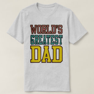 T-shirt Les plus grandes couleurs d'image tramée de papa
