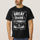T-shirt Les plus grands papas sont promus à grand-père (Devant)