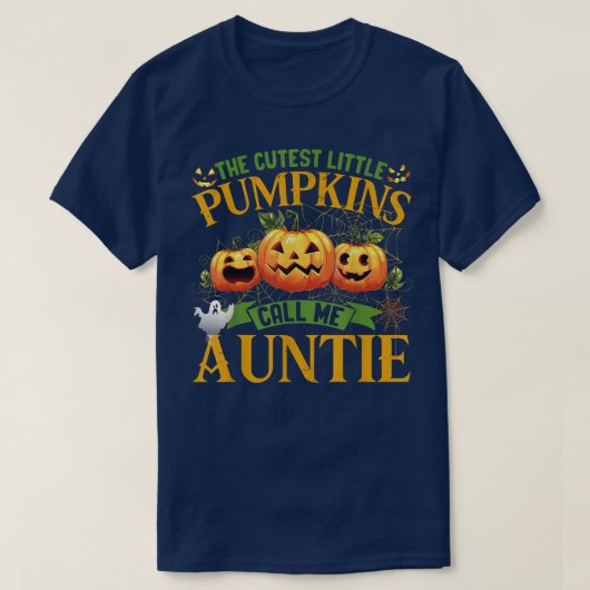 T-shirt Les plus mignons petits potirons m'appellent Tante (Design devant)