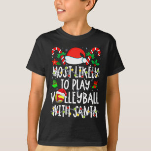 T-shirt Les Plus Probables Jouer Au Volley-ball Avec Père