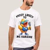 T-shirt Les plus susceptibles de chanter Karaoke Funny Cru (Devant)
