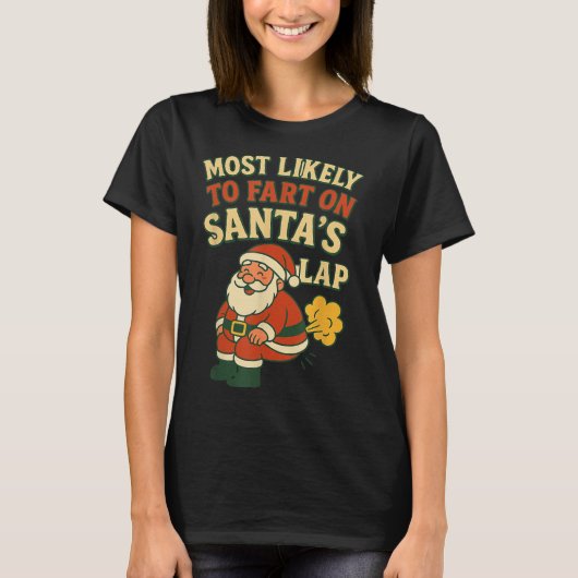 T-shirt Les Plus Susceptibles De Commencer Sur Père Noël L (Devant)