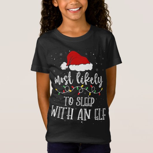 T-Shirt Les Plus Susceptibles De Dormir Avec Un Noel De Pè (Devant)