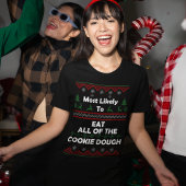 T-shirt Les plus susceptibles de manger Cookie Dough vache