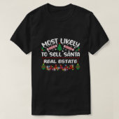 T-shirt Les plus susceptibles de vendre Père Noël Immobili (Design devant)