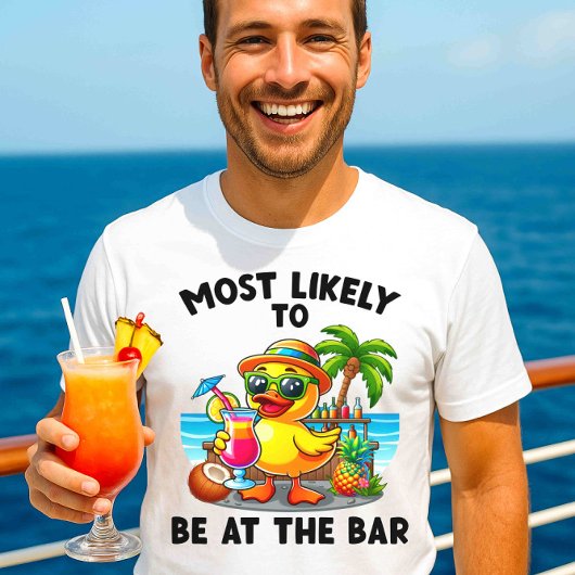 T-shirt Les plus susceptibles d'être au Bar Funny Cruise S