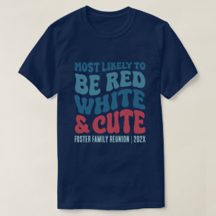 T-shirt Les plus susceptibles d'être rouge blanc et mignon