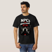 T-shirt Les PNJ vous regardent – Conception de bug de Dark (Devant entier)