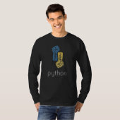 T-shirt Les poings de programmation Python tournés (Devant entier)