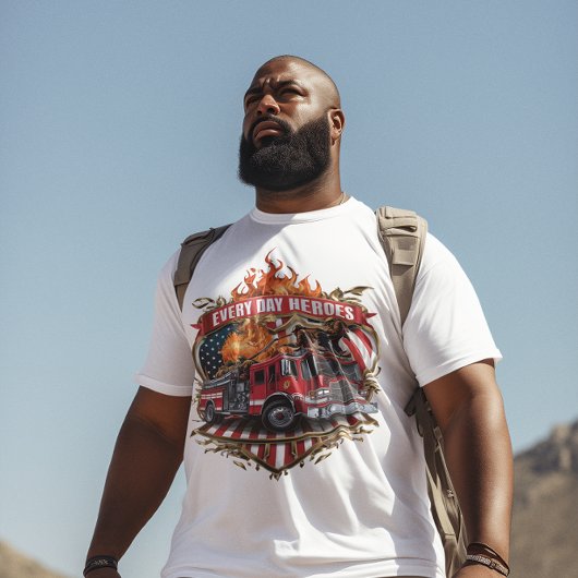 T-shirt Les pompiers américains en action