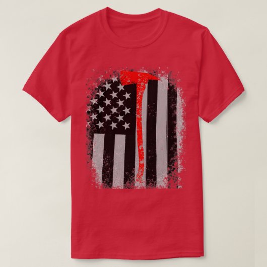 T-shirt Les pompiers, ax (Design devant)