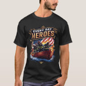 T-shirt Les pompiers bravent les flammes (Devant)