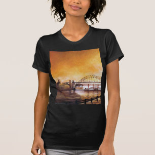 T-shirt Les ponts, Newcastle sur le tee - shirt noir de