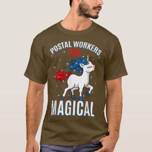 T-shirt Les Postal Workers sont Magique Unicorn Mail Carri