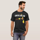 T-SHIRT LES POULES M'AIMENT (Devant entier)