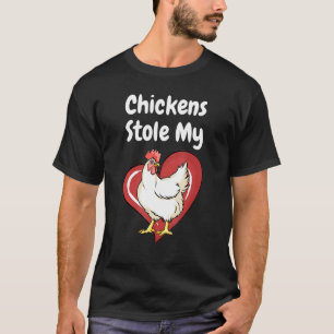 T-shirt Les poules ont volé mon cœur - Citation d'éleveurs