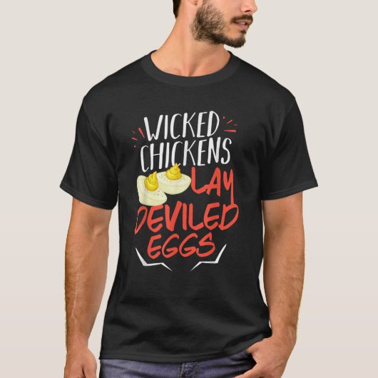 T-shirt Les Poulets Malins Possèdent Des Oeufs Dévastés Ca (Devant)