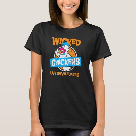 T-shirt Les Poulets Malins Possèdent Des Oeufs Dévastés La (Devant)