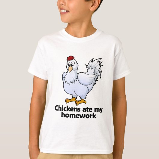 T-shirt Les poulets ont mangé mon travail (Devant)