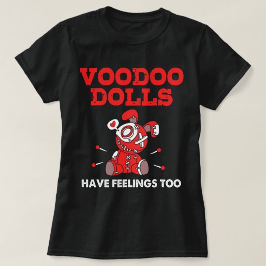 T-shirt Les Poupées Emo Voodoo Ont Le Sentiment D'Hallowee (Design devant)