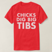 T-shirt Les pousses creuser les gros seins amusant entraîn (Design devant)